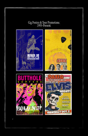 Hüsker Dü Concert Poster — Sherwood Theater, Blue Duotone, Abraxas Studio